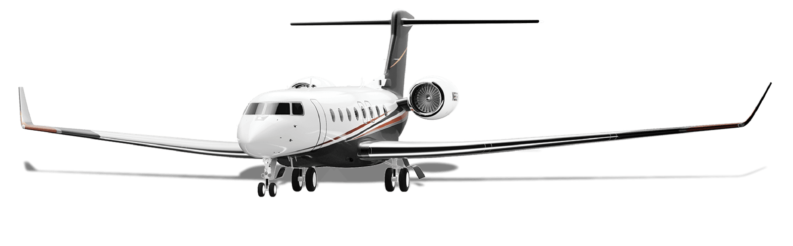 Gulfstream Corporate Jet with stunning graphic paint and shadow.